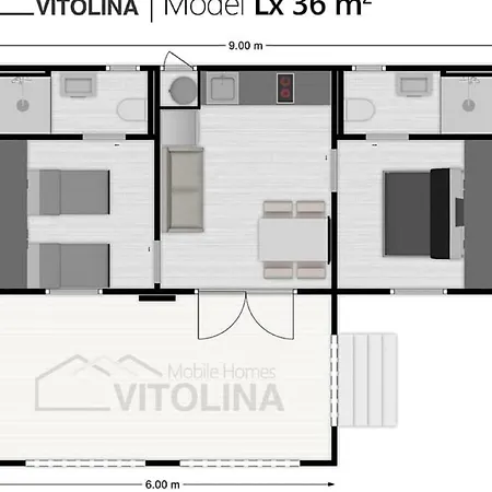 Mobile With Private Covered Terrace Tatil Evi Drage