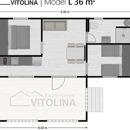 Mobile With Private Covered Terrace 度假居 德拉格